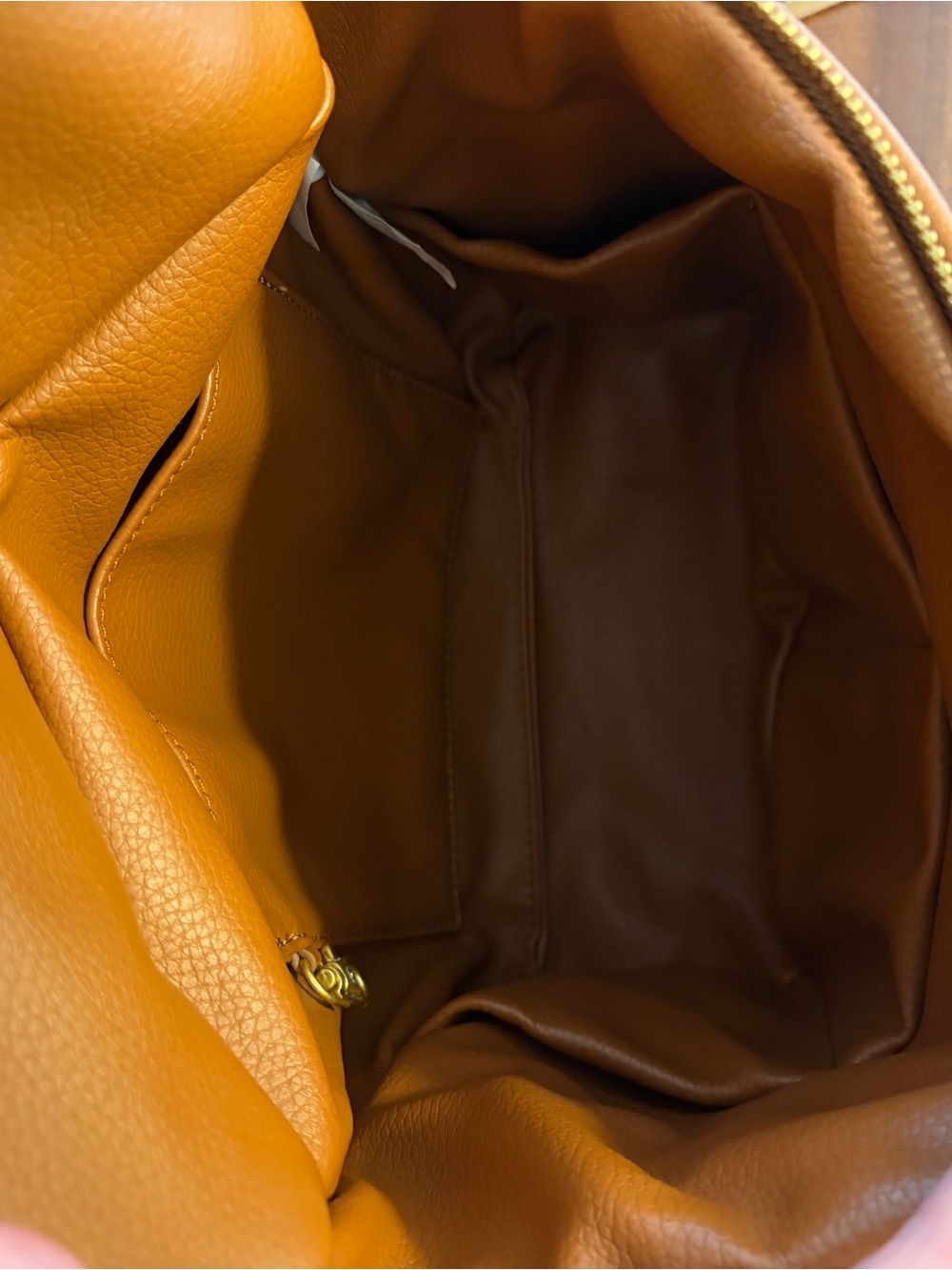 Fawn Design Convertible Leather Backpack Diaper Bag in Tan - Picture 7 of 12